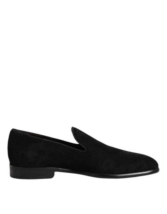 Dolce & Gabbana Zwarte Suède Instapschoenen Formele Schoenen - Image 1