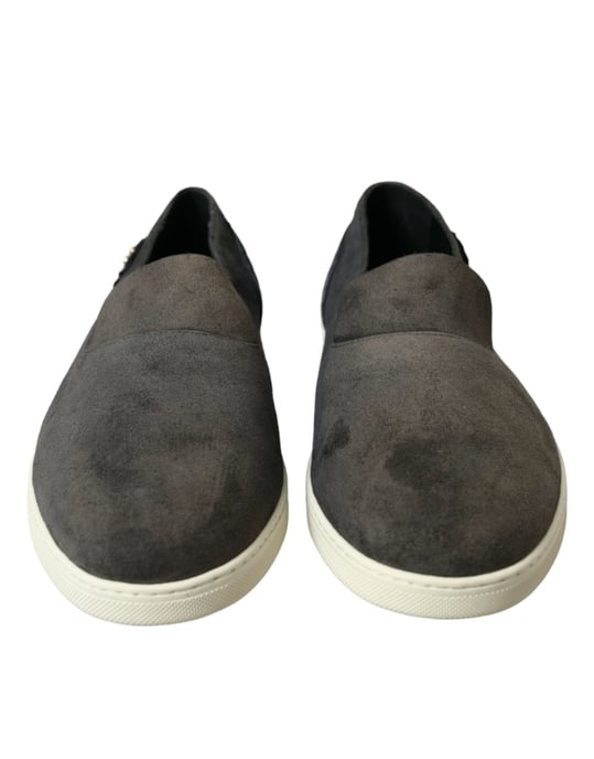 Dolce & Gabbana Blauwe Suède Caiman Heren Instappers Slippers Schoenen - Image 2