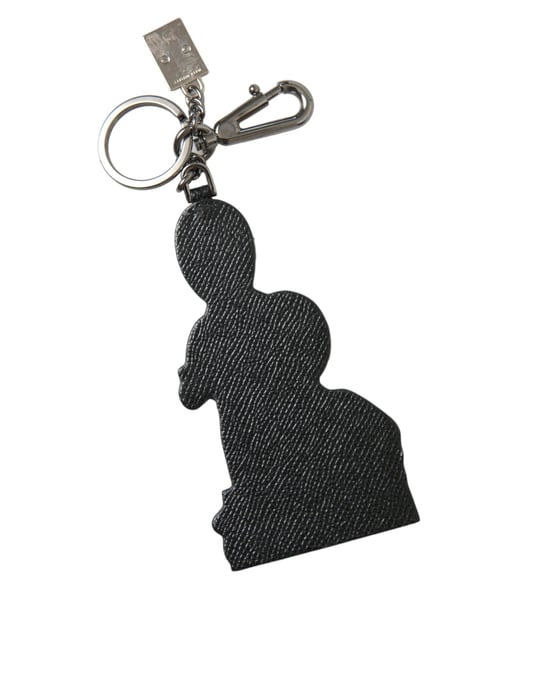 Dolce & Gabbana Leren Dominico Stefano #DGFAMILY Logo Badge Sleutelhanger - Image 3