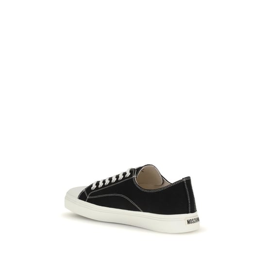 Moschino Zwarte Katoenen Lage Sneakers - Image 3