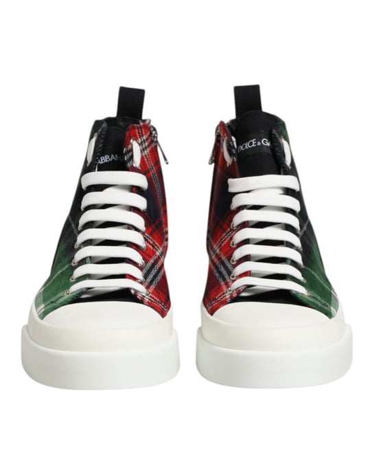 Dolce & Gabbana Multikleur Katoenen Hoge Sneakers voor Mannen - Image 3