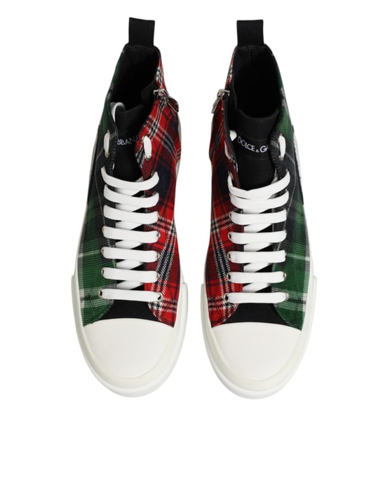 Dolce & Gabbana Multikleur Katoenen Hoge Sneakers voor Mannen - Image 4