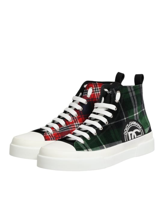 Dolce & Gabbana Multikleur Katoenen Hoge Sneakers voor Mannen - Image 5