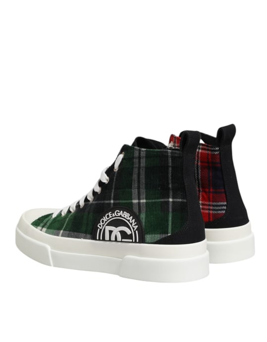Dolce & Gabbana Multikleur Katoenen Hoge Sneakers voor Mannen - Image 6