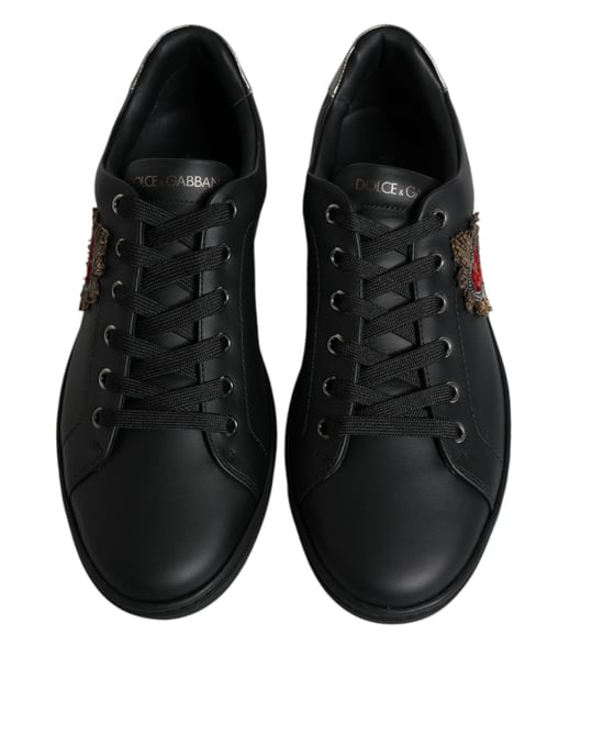 Dolce & Gabbana Zwarte Londen Heilige Hart Heren Sneakers Schoenen - Image 3