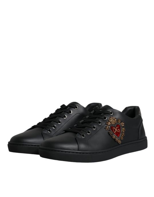 Dolce & Gabbana Zwarte Londen Heilige Hart Heren Sneakers Schoenen - Image 4