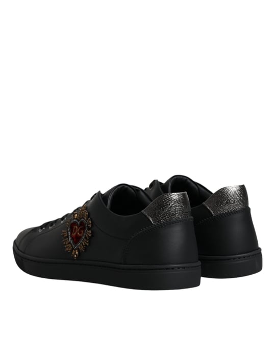 Dolce & Gabbana Zwarte Londen Heilige Hart Heren Sneakers Schoenen - Image 5