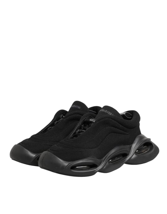 Dolce & Gabbana Zwart Veterschoen Wave Low Top Heren Sneakerschoenen - Image 4