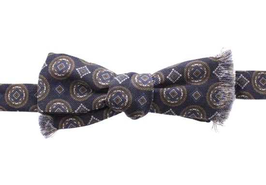 Dolce & Gabbana Blauwe Zijde Barok Fantasie Strikdas Papillon - Image 2