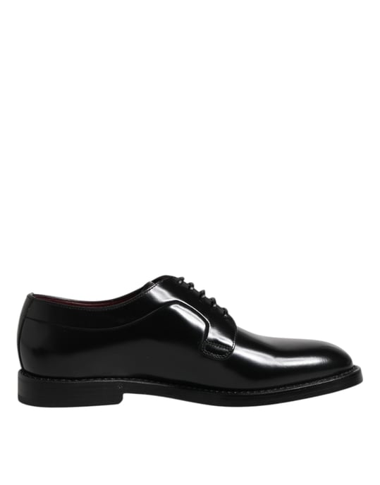 Dolce & Gabbana Zwarte Kalfsleren Veterschoenen Derby - Image 1