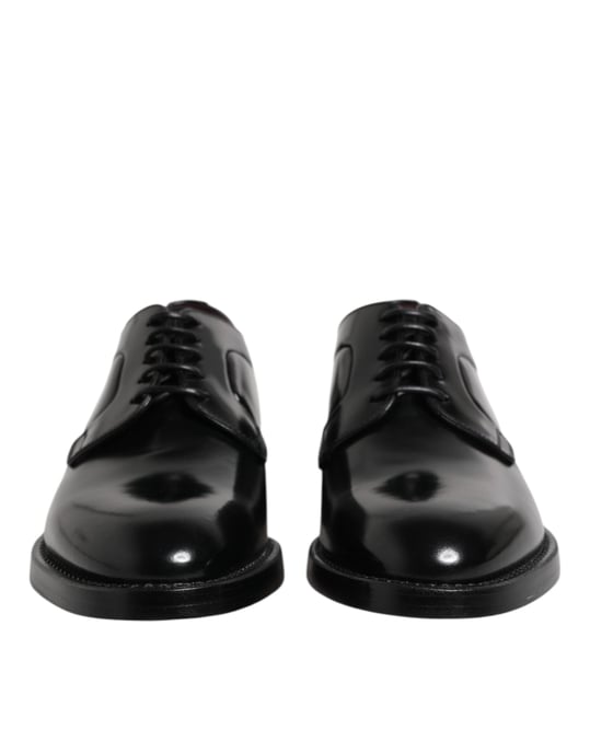 Dolce & Gabbana Zwarte Kalfsleren Veterschoenen Derby - Image 2