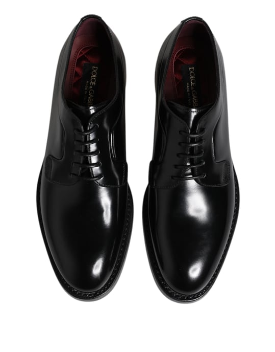 Dolce & Gabbana Zwarte Kalfsleren Veterschoenen Derby - Image 3