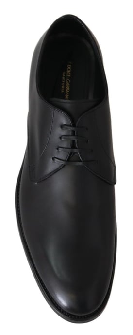 Dolce & Gabbana Zwarte Leren SARTORIA Handgemaakte Schoenen - Image 2