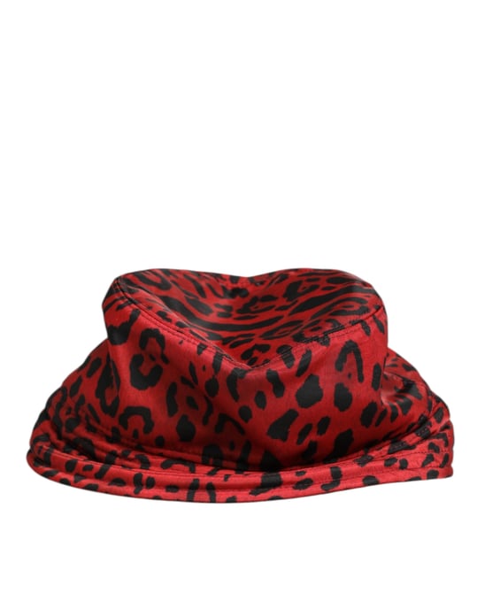 Dolce & Gabbana Rood Zwart Nylon Levenslijn Leeuwprint Hoed Muts voor Mannen - Image 5
