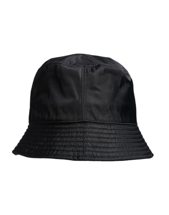 Dolce & Gabbana Zwarte Katoenen Breedgerande Bucket Hat - Image 2