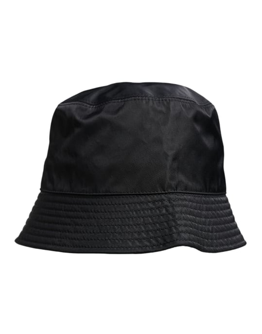 Dolce & Gabbana Zwarte Katoenen Breedgerande Bucket Hat - Image 3