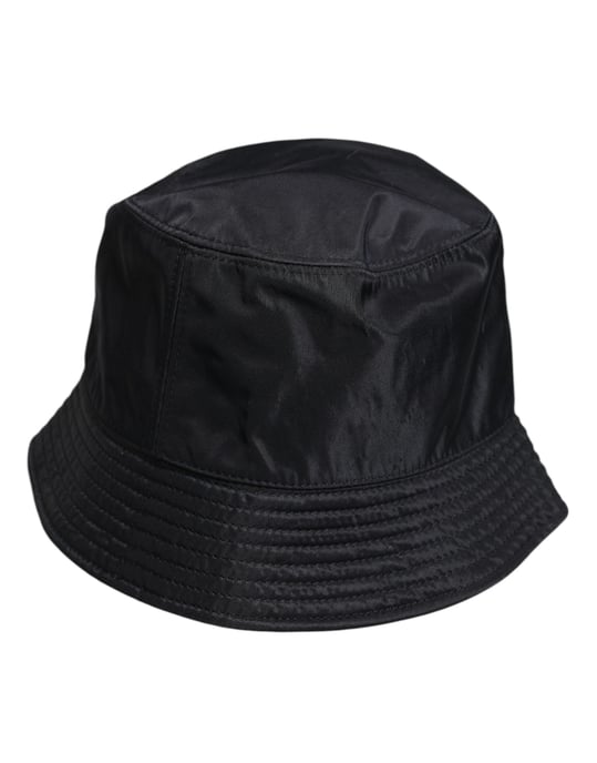 Dolce & Gabbana Zwarte Katoenen Breedgerande Bucket Hat - Image 4