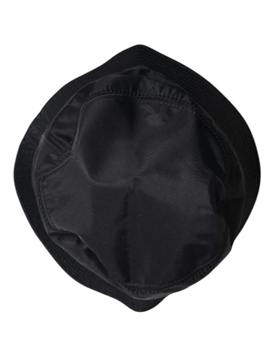 Dolce & Gabbana Zwarte Katoenen Breedgerande Bucket Hat - Image 6