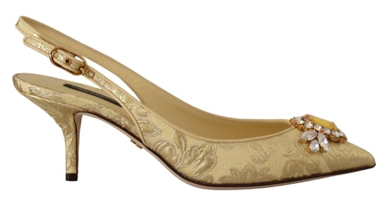 Dolce & Gabbana Gouden Kristal Slingback Pumps Hakken Schoenen - Image 1