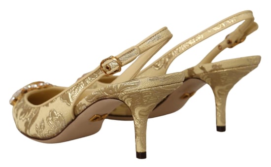 Dolce & Gabbana Gouden Kristal Slingback Pumps Hakken Schoenen - Image 2