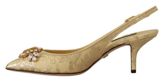 Dolce & Gabbana Gouden Kristal Slingback Pumps Hakken Schoenen - Image 3