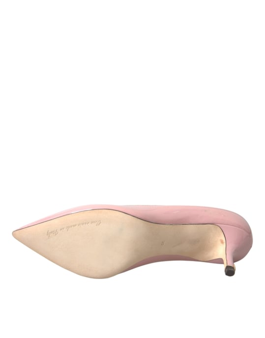 Dolce & Gabbana Lichtroze Patenteren Leren Hakken Pumps Schoenen - Image 6