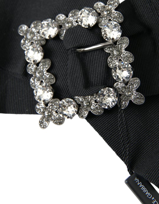 Dolce & Gabbana Zwarte Swarovski Kristal Haarspeld met Versieringen - Image 2