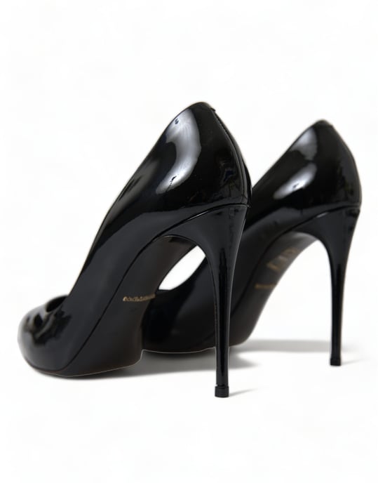 Dolce & Gabbana Zwarte Patenten Leren Hakken Schoenen - Image 4