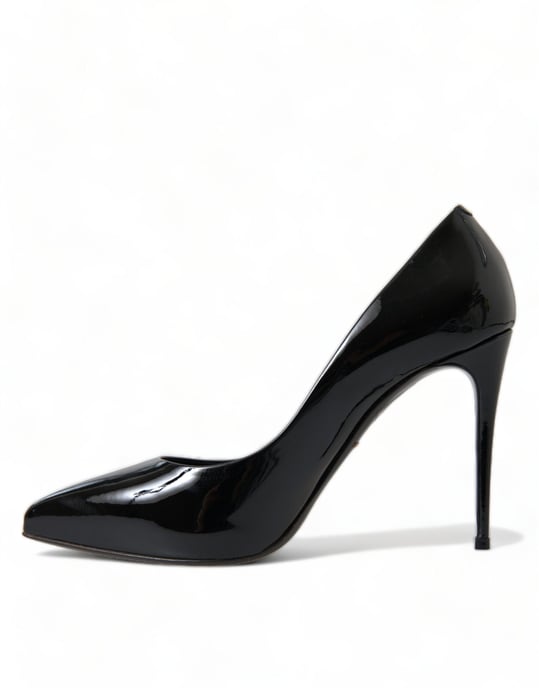 Dolce & Gabbana Zwarte Patenten Leren Hakken Schoenen - Image 5