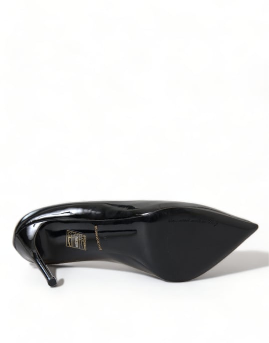 Dolce & Gabbana Zwarte Patenten Leren Hakken Schoenen - Image 6