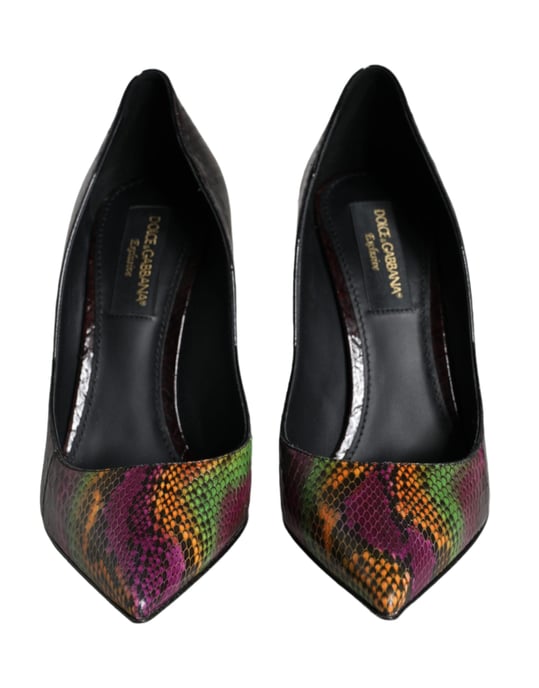 Dolce & Gabbana Multicolor Exotische Leren Hakken Pumps Schoenen - Image 2