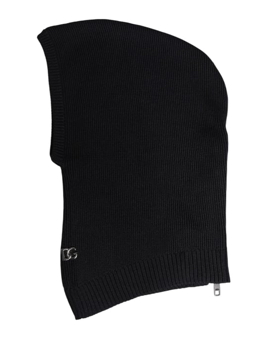 Dolce & Gabbana Zwarte Wol Hele Hoofddoek Balaclava Muts - Image 2