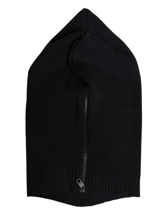 Dolce & Gabbana Zwarte Wol Hele Hoofddoek Balaclava Muts - Image 4