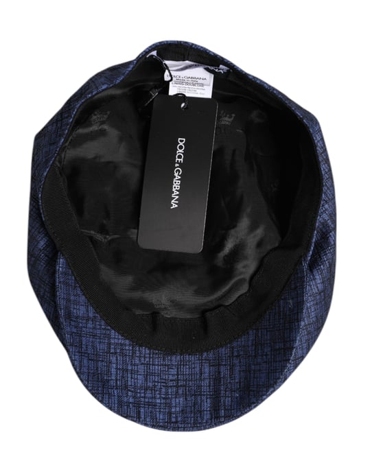 Dolce & Gabbana Blauw Katoen Stretch Newsboy Pet - Image 6