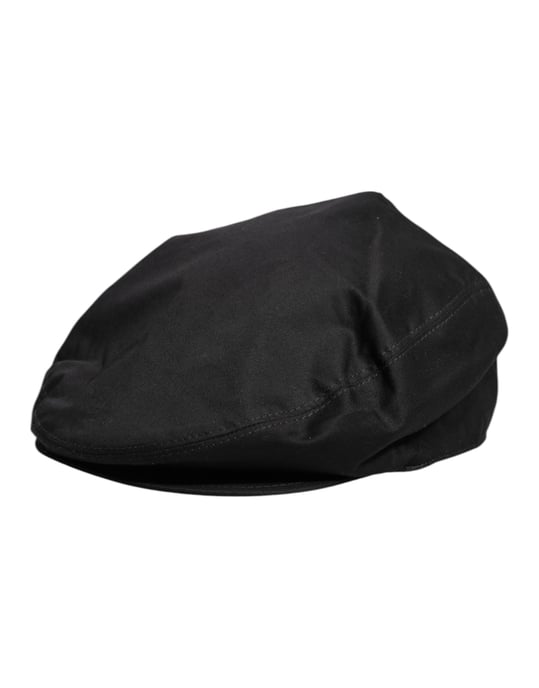 Dolce & Gabbana Zwarte Katoenen Newsboy Capello Cabbie Hoed - Image 3
