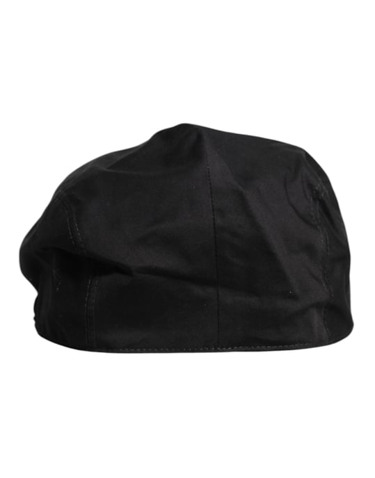 Dolce & Gabbana Zwarte Katoenen Newsboy Capello Cabbie Hoed - Image 5