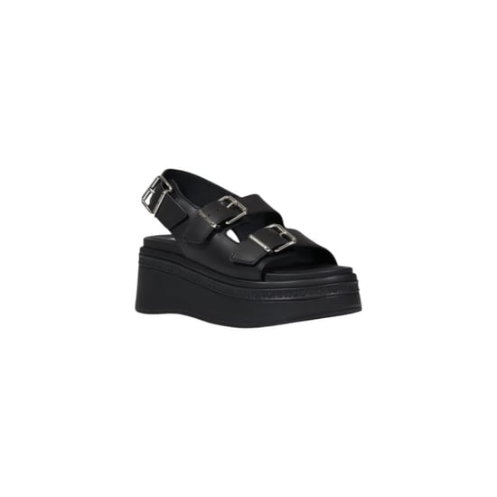 Tommy Hilfiger Jeans Zwarte Leren Platform Sandalen - Image 2