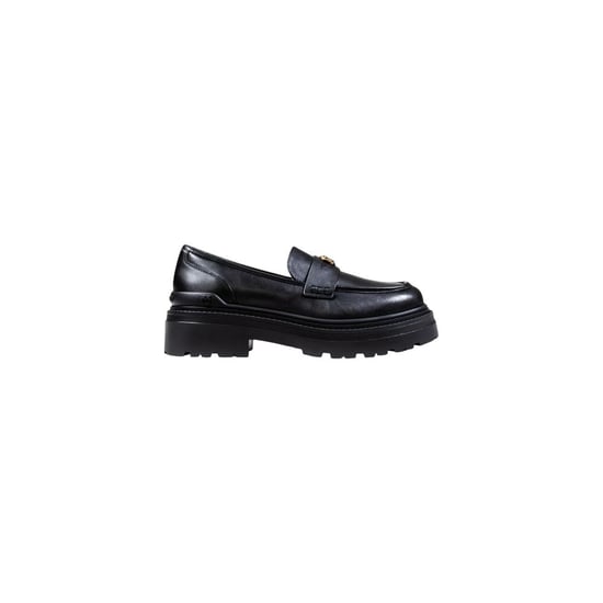 PINKO Zwarte Leren Platform Hakken - Image 1