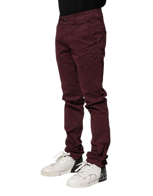 CYCLE Bordeaux Katoenen Stretch Skinny Fit Heren Jeans - Image 3