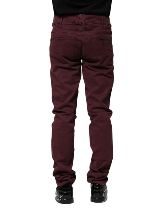 CYCLE Bordeaux Katoenen Stretch Skinny Fit Heren Jeans - Image 4