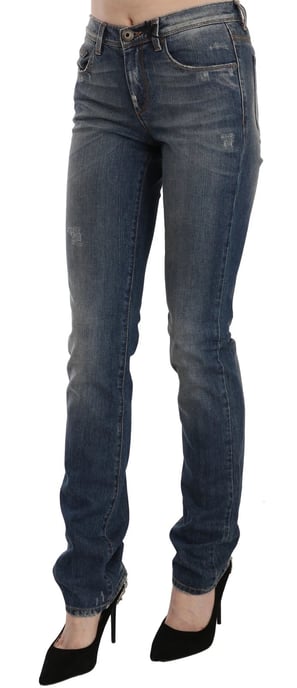 Ermanno Scervino Blauwe Gewassen Bootcut Casual Denim Broek Jeans - Image 2