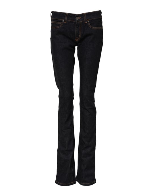 GF Ferre Donkerblauwe Katoenen Halflange Skinny Denim Jeans - Image 2