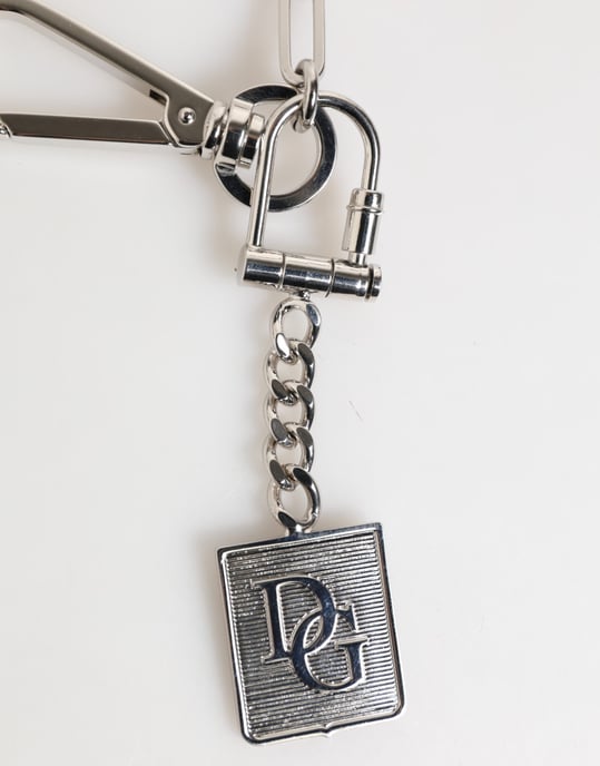 Dolce & Gabbana Zilveren Metalen Ketting DG Logo Hanger Heren Ketting - Image 3
