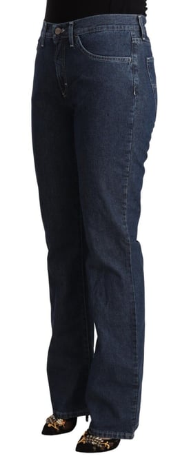 GF Ferre Blauw Katoenen Middelhoge Flared Denim Jeans - Image 2