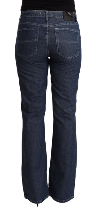 GF Ferre Blauw Katoenen Middelhoge Flared Denim Jeans - Image 3