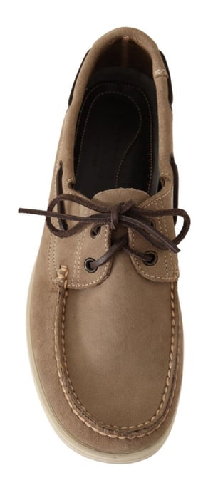 Pollini Beige Suède Lage Mocassin Loafers Casual Heren Schoenen - Image 4