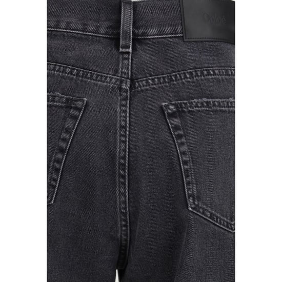 Chloé Zwarte Katoenen Hoge Taille Jeans - Image 3
