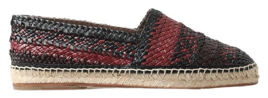 Dolce & Gabbana Zwarte Bordeaux Buffelleer Espadrilleschoenen - Image 1