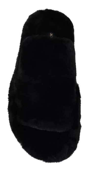Dolce & Gabbana Zwarte Polyester Nepbont Heren Slippers Sandalen Schoenen - Image 3