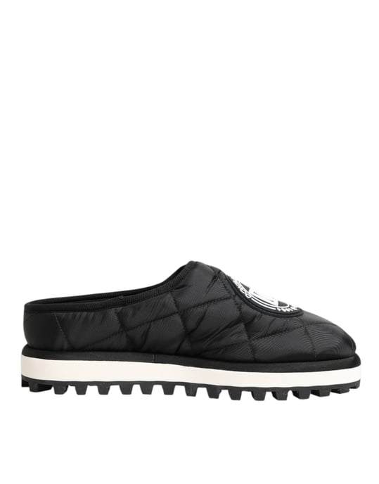 Dolce & Gabbana Zwarte Nylon Lage Slip-On Sneakerschoenen - Image 1